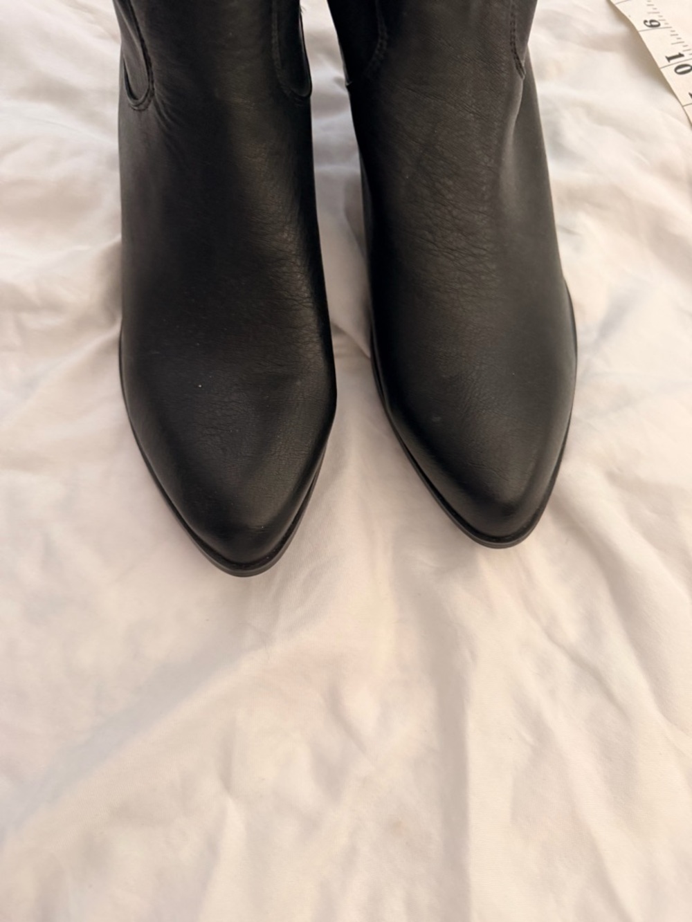 Black Western Knee-High Boots with Embroidered Detail - Picture 3 of 7